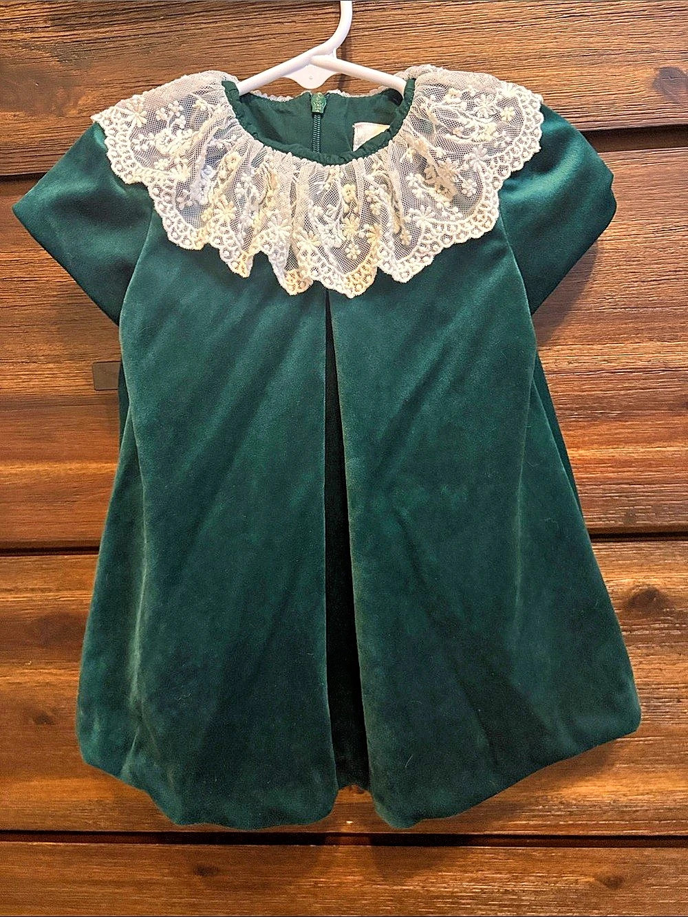 Dillard's Baby Green Velvet Dress